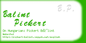 balint pickert business card